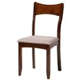 thumbnail image 2 of Baxton Studio Adreana Mid-Century Modern Warm Grey Fabric and Dark Brown Finished Wood 5-Piece Dining Set, 2 of 7