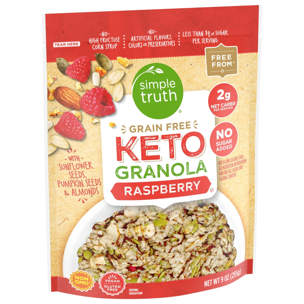 Simple Truth Grain Free Keto Raspberry Granola 9 oz