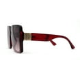 thumbnail image 3 of Womens Rimless Mod Luxe Rhinestone Metal Engrave Butterfly Designer Sunglasses Burgundy Smoke, 3 of 4