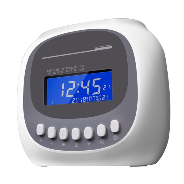 Punch Machine Attendance Machine Microcomputer Paper Card Clock Work Paper Card Check-in ,Easy to Use