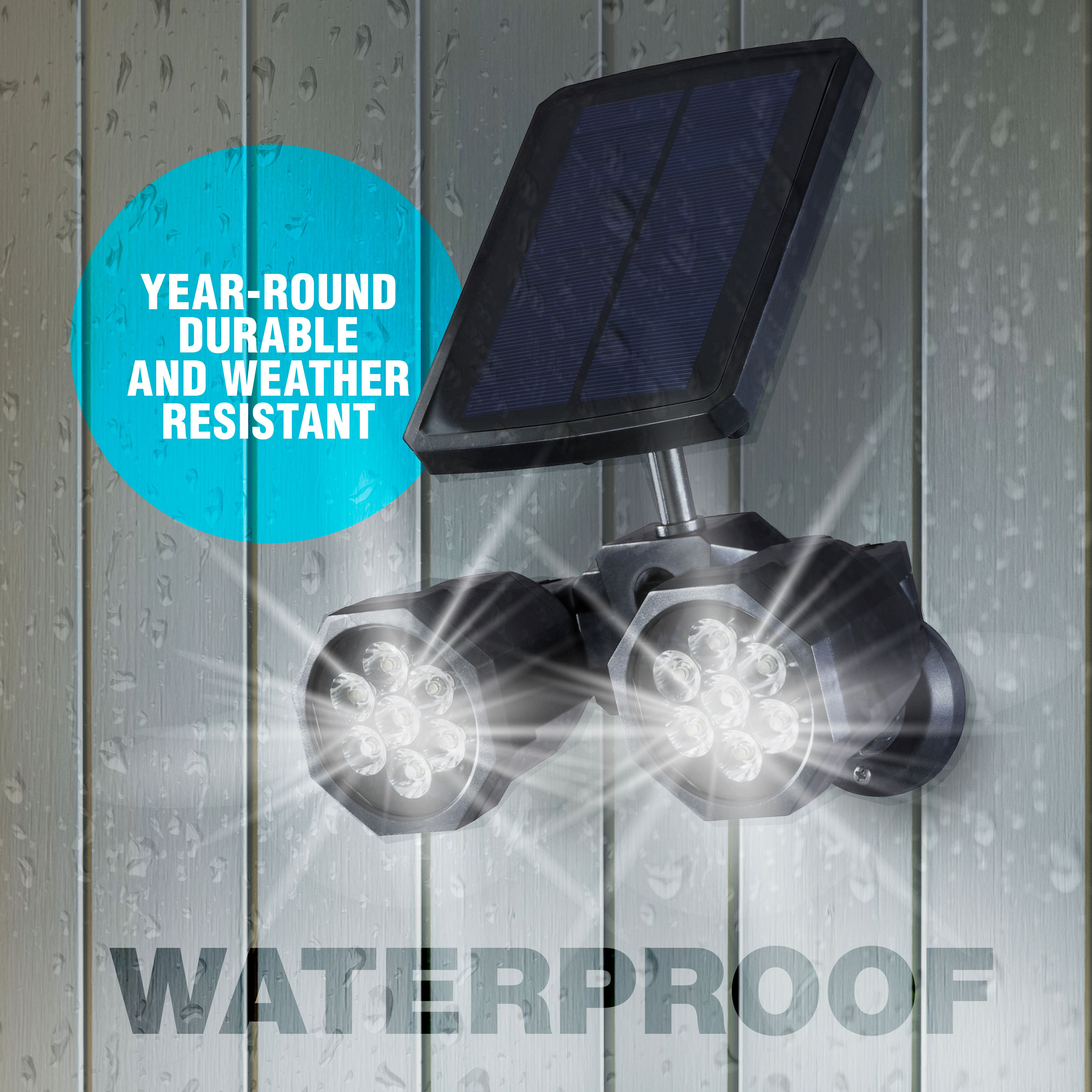 Bell + Howell Bionic Spotlight Duo Solar Spot 25 Feet Motion Sensor, Sun Panels, Waterproof Frost Resistant Patio, Yard and Outdoor Lighting - 2 Pack