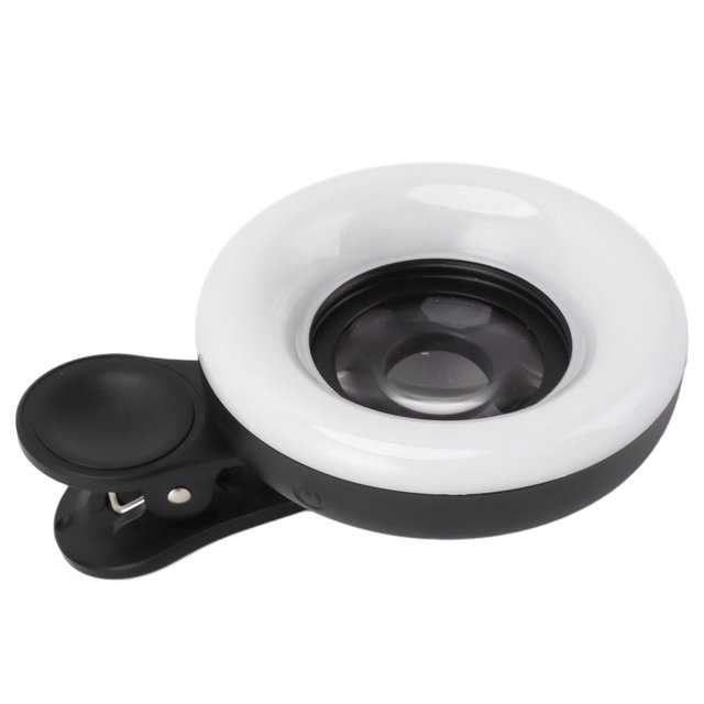 Lente Macro 15X con Mini Anillo de Luz con Clip para Cámara de Teléfono Lente de Luz de Relleno de Anillo de Teléfono de 2800 a 6500K para Vlog Fotografía ANGGREK Otros