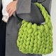 thumbnail image 5 of JIOMAY Bolso de mano de punto para mujer 2024 Bolso de lujo de marca de diseñador Suave tejido a mano Moda Lindo Bolso de crochet de hilo informal para mujer, 5 of 5