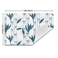 thumbnail image 3 of LNWH Japan Bamboo Texture Art Pattern Placemats, 1 PCS Heat Resistant Washable PVC Table Mats, 18"x12", 3 of 6