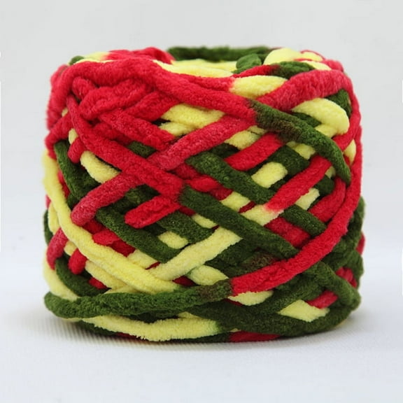 100g Soft Chenille Yarn, Velvet Blanket Yarn, Thick Fluffy Plush Yarn for Crocheting Hand Knitting Weaving Sweater Shawl Scarf Gloves DIY Craft