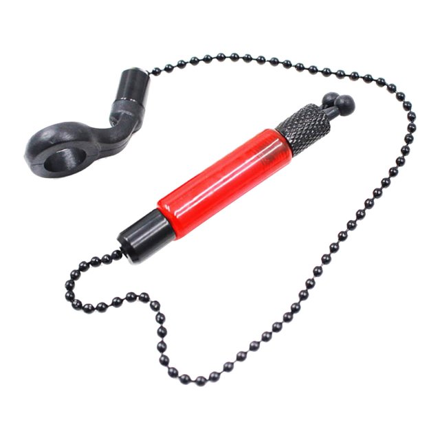 Cadena de alarma de mordedura de pesca, accesorios de pesca, ción portátil para pescadores Rojo kusrkot Alarma de mordedura de pesca