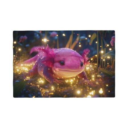 

Placemats Set of 4 / 6 Dreamy Bioluminescent Axolotl B Placemats for Dining Table Indoor/Outdoors Heat Resistant Washable Placemats 18 x 12