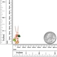 thumbnail image 6 of Gem Stone King 18K Rose Gold Plated Silver Green Nano Emerald and Green Peridot and Yellow Citrine Pendant for Women (1.46 Cttw, Gemstone May Birthstone, Heart Shape 5MM, 18 inch Chain), 6 of 6