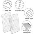 thumbnail image 3 of Cooling Rack Set for Baking Cooking Roasting Oven Use, Cribun 2-Piece Stainless Steel Grill Racks, Fit Small Cookie Sheets - Oven & Dishwasher Safe ,Rectangle 11.6"*9"*0.6", 3 of 9