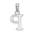 thumbnail image 4 of Diamond2Deal 14K White Gold Block Letter P Initial Pendant for Women, 4 of 6
