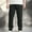 Black, variant on Jyeity Mens Pants Corduroy Drawstring Fashion Straight Leg Elastic Waist Loose with Pockets Black Pants L
