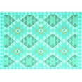 thumbnail image 1 of Ahgly Company Indoor Rectangle Southwestern Turquoise Blue Country Area Rugs, 6' x 9', 1 of 4