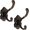 Blackish Brown, variant on 2 Pack Vintage Coat Hooks, No Drill Aluminum Wall Hook with European Embossed Pattern, Rust Resistant Towel Hooks for Entryway, Bedroom and Closet (Blue Amber)