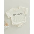 thumbnail image 3 of Seyurigaoka Baby Girls Boys Romper Tops Short Sleeve Crew Neck Dinosaur Print Summer Bodysuit for Casual Daily, 3 of 9