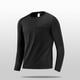 thumbnail image 4 of Blusas y camisas de manga larga y cuello redondo para hombre, informales, a la moda, de color liso, para correr, fitness, de alta elasticidad, de manga larga y cuello redondo, para ejercicio, de polié, 4 of 7