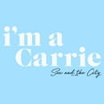thumbnail image 2 of Men's Sex and the City I'm a Carrie Text Graphic Tee Light Blue X Large, 2 of 4