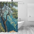 thumbnail image 2 of Yayeee Shower Curtain with Hooks 72"x72" Waterproof Fabric Bathroom Hanging Decor, Yellow Tree, 2 of 5