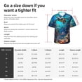 thumbnail image 5 of Sikiie Underwater Fish Turtle Print Men's Hawaiian Shirt, Summer Beach Button Pocket Short Sleeve T-Shirt,X-Large, 5 of 7