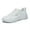 White, variant on Htcenly Women Walking Shoes Lightweight Casual Leather Sneakers Running Athletic Gym Casual Shoes