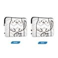 thumbnail image 7 of FORMRS 13"-13.3" Laptop Sleeve Protective Case Soft Carrying Quilted Computer Bag Cover, White Chubby Cat, 7 of 7