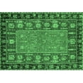 thumbnail image 1 of Ahgly Company Indoor Rectangle Animal Emerald Green Traditional Area Rugs, 6' x 9', 1 of 4