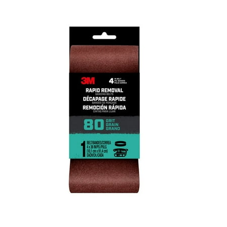 

1 PC-3M 27400 Rapid Removal Sanding Belt 80 Grit 18 Inch L x 3 Inch
