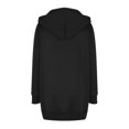thumbnail image 6 of Atogsazn Fall Oversized Long Sleeve Pullover Hooded Sweatshirts for Women Solid Loose TopsWomens Zip Up Hoodies B-Black S, 6 of 9