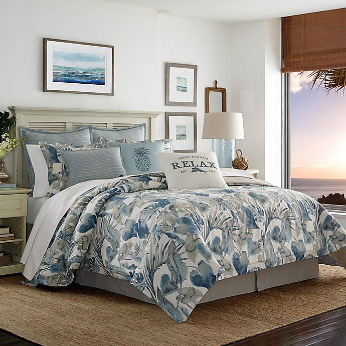 Tommy Bahama Raw Coast California King Comforter Set in Blue - Walmart.com