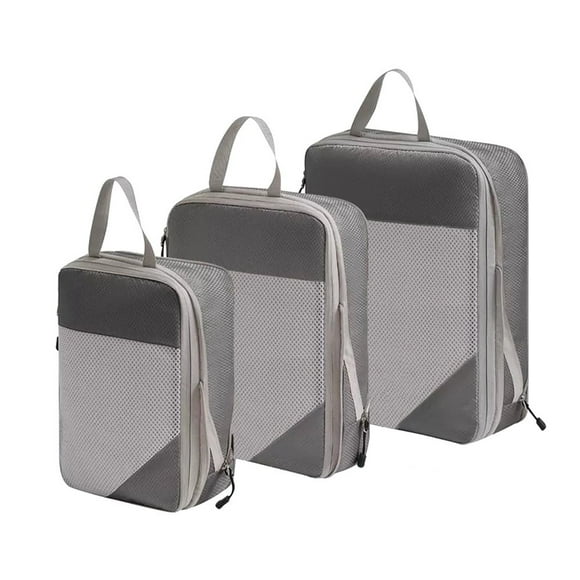 QUTETN 50% off Clear!Compression Packing Cubes 3/4 Set Compressible Packing Cubes With Laundry Bag Travel Packing Cubes For Carry On Luggage