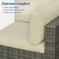 thumbnail image 3 of RoyalCraft 7-Piece Modular Patio Furniture Set, Wicker Outdoor Sectional Sofa with Cushions and Coffee Table, All Weather Patio Conversation Sets for Porch Balcony Backyard, Beige, 3 of 7
