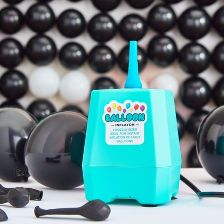 7″ BLUE ELECTRIC BALLOON INFLATOR, WITH EXTENDABLE TIP AND BALLOON KNOTTER, BY WAY TO CELEBRATE