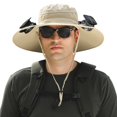 thumbnail image 5 of sunsanly Men Fisherman Hat with 2 Solar Fan Large Brim Windproof Strap USB Charging Anti-UV Sunlight Protection Quick Dry Great Breathability Outdoor Fishing Camping Travel Cap, 5 of 8