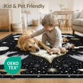 thumbnail image 4 of ODIKA 2'x3' Washable Throw Rug Non-Slip, Low Profile, Flatwoven, Easy Care Gothic Abstract Haul Spotted Witchy Border Corridor Grey Mens for Hallway, Study Room, 4 of 7