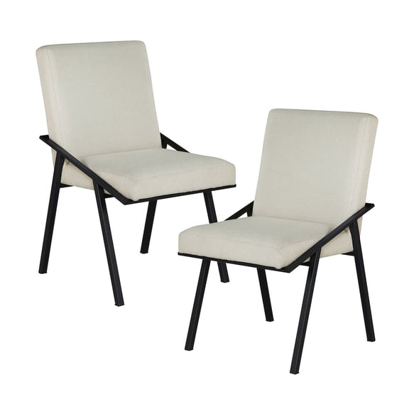 Lexicon Rochelle Textured Dining Side Chair, Set of 2 in Cream