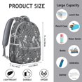 thumbnail image 6 of Ethnic Boho Travel Backpack - Vintage Tribal Print, Large Capacity, 17 Inch Laptop Compartment, Ideal for Commuting, 6 of 6
