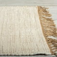 thumbnail image 1 of White Cotton With Jute Fringes Rug, 1 of 1