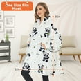 thumbnail image 5 of Venustas Heated Wearable Blanket Hoodie with Battery Pack 7.4V, Oversized Sherpa Blanket Hoodie Sweatshirt, Cozy Warm Soft (Panda), 5 of 7