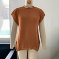 thumbnail image 6 of Staron Women's Casual Tops Basic Round Neck Short Sleeve Pullover Blouse Fashion Tee Loose Comfy Shirt for Spring Summer, Coffee XXL, 6 of 7