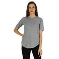 thumbnail image 1 of Inkmeso Coupe Régulière Col Rond Uni pour Femmes Manches Courtes Décontractées Tee-Shirt Doux, 1 of 6