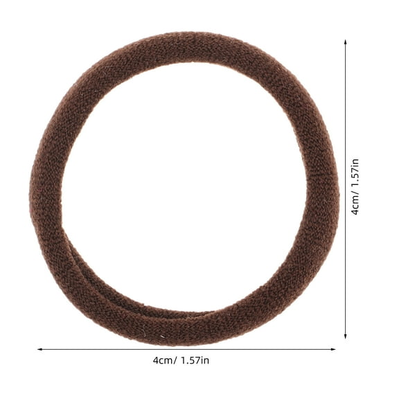 OUNONA 100-Pack Thick Elastic Hair Ties, Seamless No-Damage Ponytail Holders, Soft Scrunchies for Women and Girls