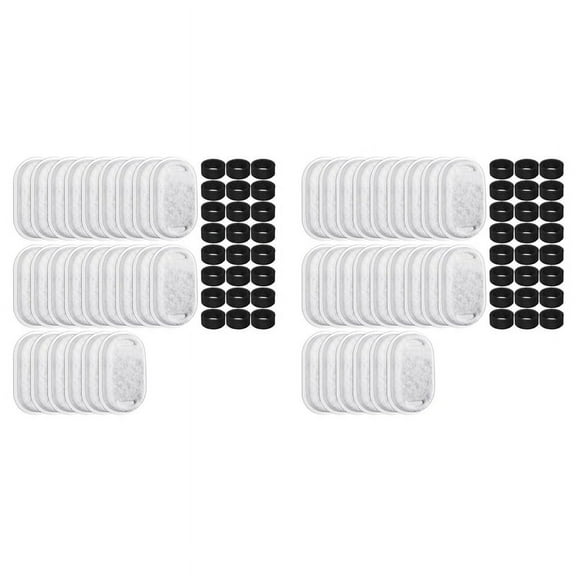 96 Pack Cat Water Fountain Filters,Cat Replacement Filters for Adjustable Flow Pet