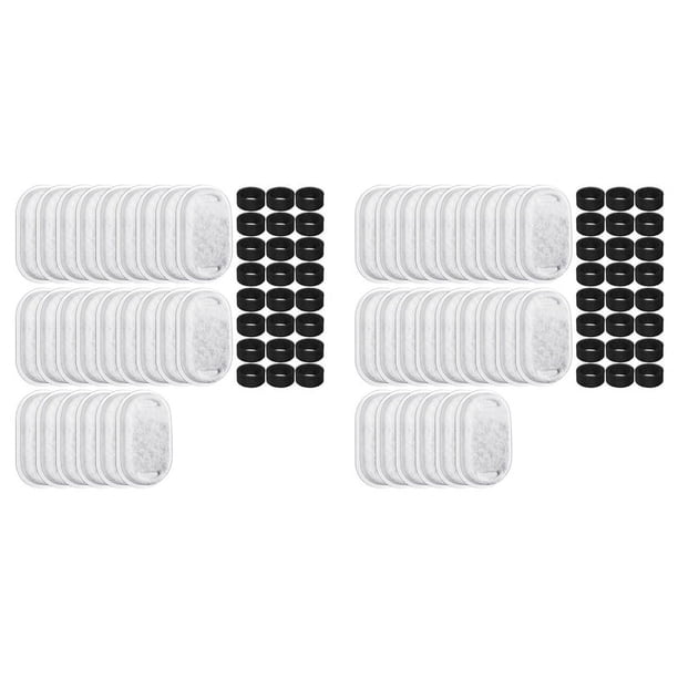 Paquete de 96 Filtros de Fuente de Agua para Gatos, Filtros de Repuesto para Fuente de para Fuente de Agua para Mascotas con Flujo de Agua Ajustable