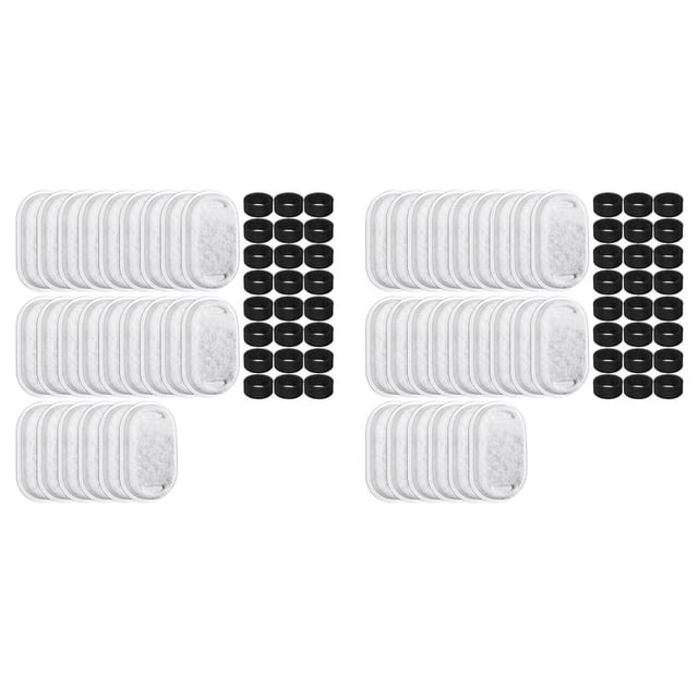 Paquete de 96 Filtros de Fuente de Agua para Gatos, Filtros de Repuesto para Fuente de para Fuente de Agua para Mascotas con Flujo de Agua Ajustable