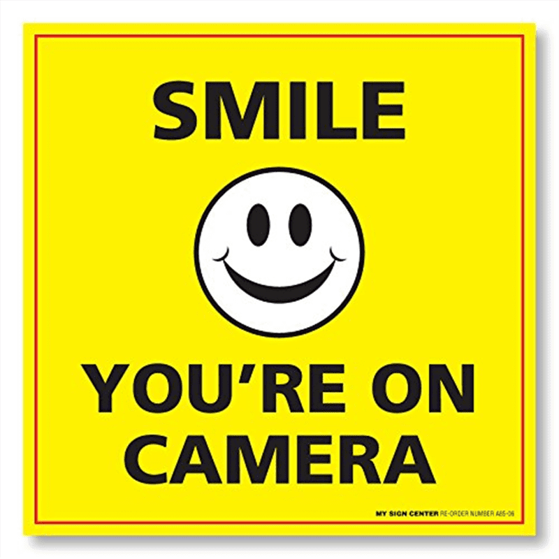 4x Smile you are being Recorded on CCTV Rigid Plastic Sign OR Sticker MISC18 