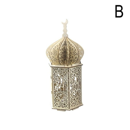 

Eid Mubarak Muslim LED Night Light Ramadan Lamp Decor DI Y Lights Lantern X9W3