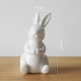 thumbnail image 4 of Ceramics Bunny Figurine Miniature Easter Figurines Home Decor Rabbits Ornaments for Home Easter Garden Decoration - 4.8x9.5cm, 4 of 9