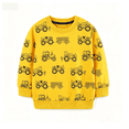 thumbnail image 5 of Gaxelrn Boys Tractor Print Crew Neck Cotton Sweatshirt - Yellow Pullover Top for Toddler Little Boys,Size 5-6 T, 5 of 6