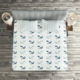 thumbnail image 3 of Ambesonne Anchor Quilted Coverlet 3 Pcs, Classical Marine, Queen Size,, 3 of 4