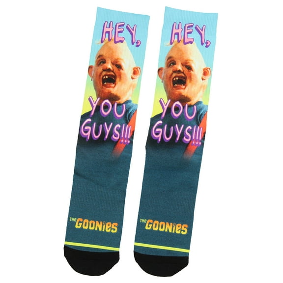 The Goonies Hey You Guys!! Sloth Character Sublimated Adult Crew Socks