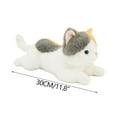 thumbnail image 5 of Cat Stuffed Animals for Adults Kids, Soft and Cuddly Weighted Cat Plush, Realistic Cat Stuffed Animal,12 inch(White), 5 of 8